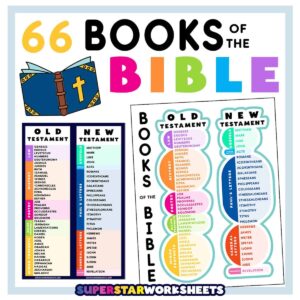 books of the bible list superstar worksheets