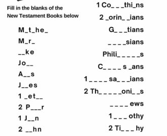 Books Of The Bible New Testament Fill In The Blank Free Bible Worksheets Library
