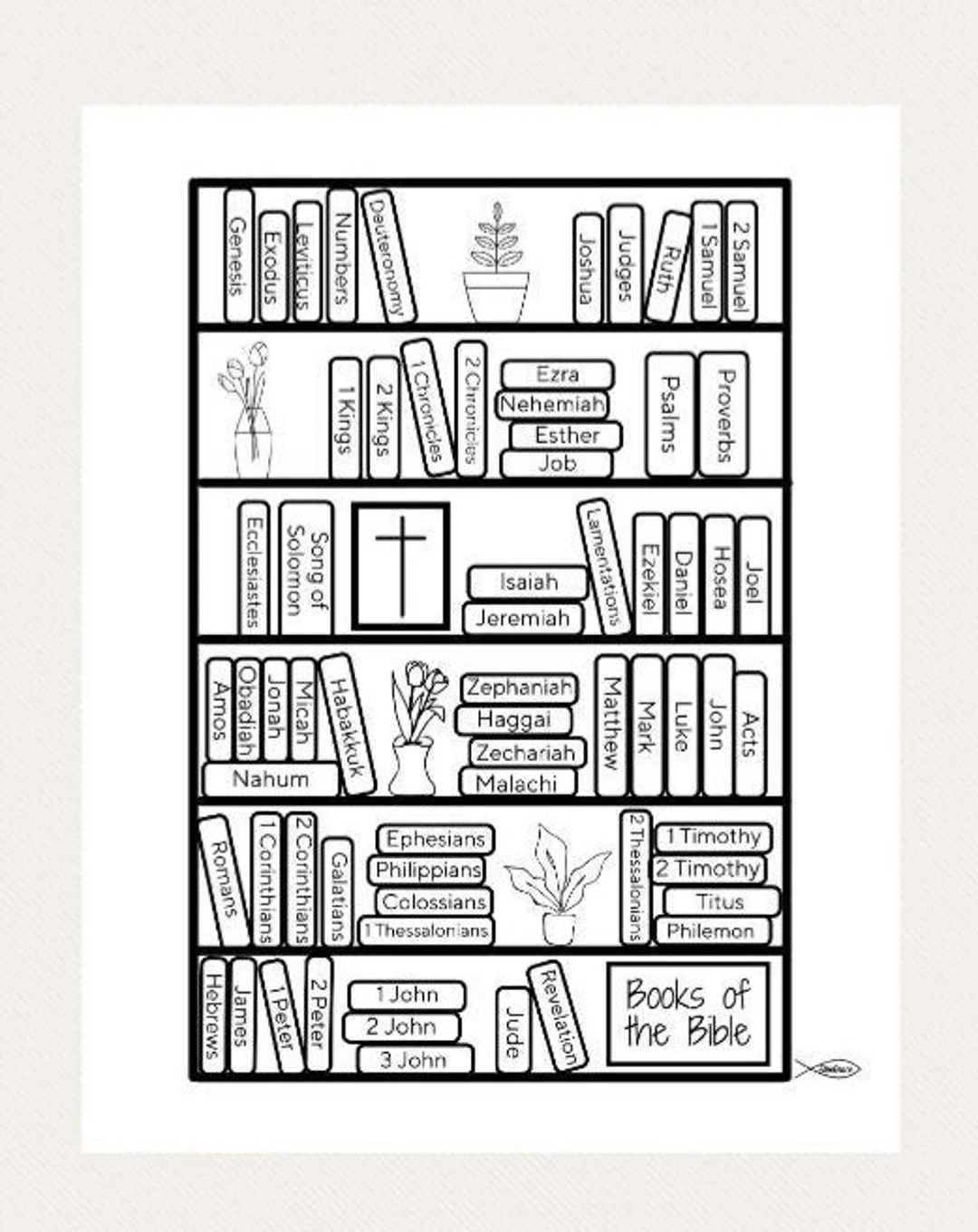 Books Of The Bible Printable Etsy