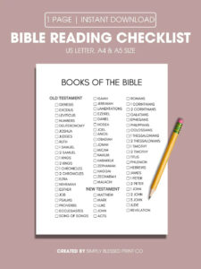 books of the bible reading simple checklist printable bible reading plan printable read the bible in a year bible study printable etsy