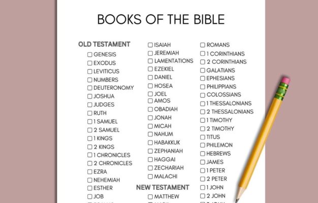 Books Of The Bible Reading Simple Checklist Printable Bible Reading Plan Printable Read The Bible In A Year Bible Study Printable Etsy