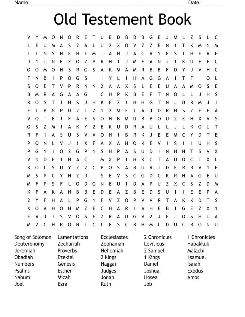 Bible Word Search Printable Difficult