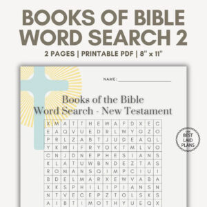 Books Of The Bible Word Find New Testament Printable Books Of The Bible Word Search New Testament PDF Bible Games Sunday School Games Etsy