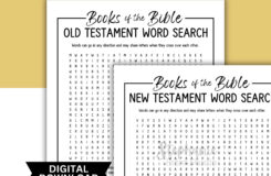 Books Of The Bible Word Search Printable Old Testament New Testament Word Search DIGITAL INSTANT DOWNLOAD Fun Activity Game Answers Etsy