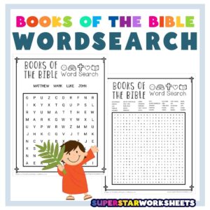 books of the bible word search superstar worksheets