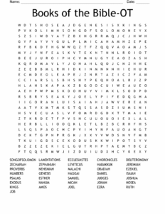 Books Of The Bible Word Search WordMint