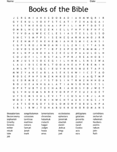Books Of The Bible Word Search WordMint