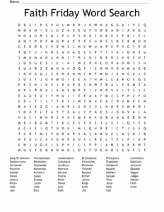 Books Of The Bible Word Search WordMint