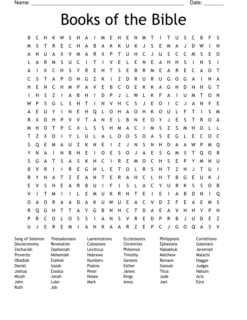 Free Printable Books of the Bible PDF