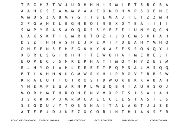 books of the bible word search wordmint