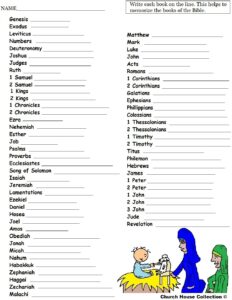 Books Of The Bible Worksheets Library