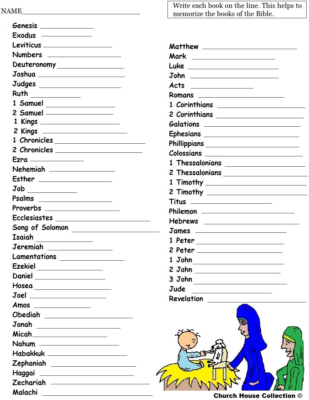 Printable List Books Bible Order