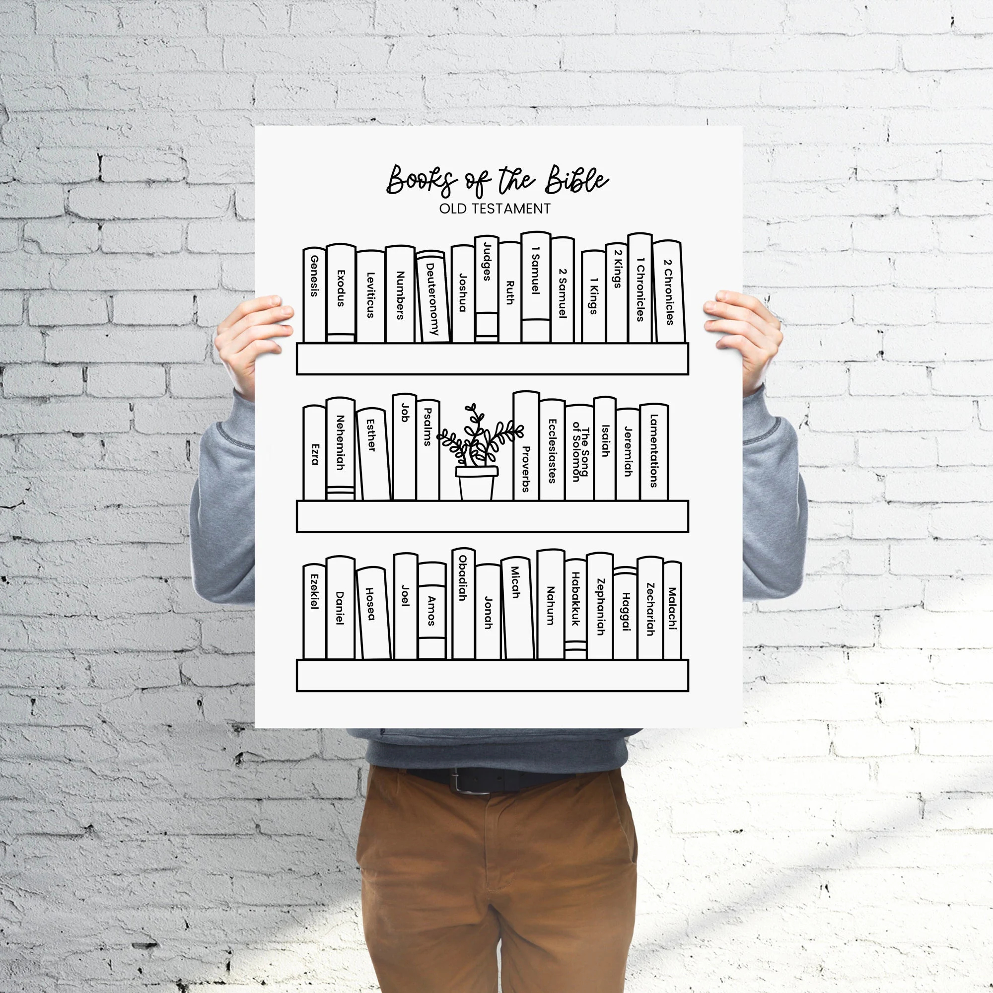 Books Of The Old Testament Books Of The Bible Coloring Page Old Testament Reading Chart Bible Book Tracker Bible School Decor Etsy