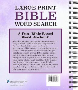 Brain Games Large Print Bible Word Search Brain Games Bible Publications International Ltd Brain Games 9781640308466 Amazon Books