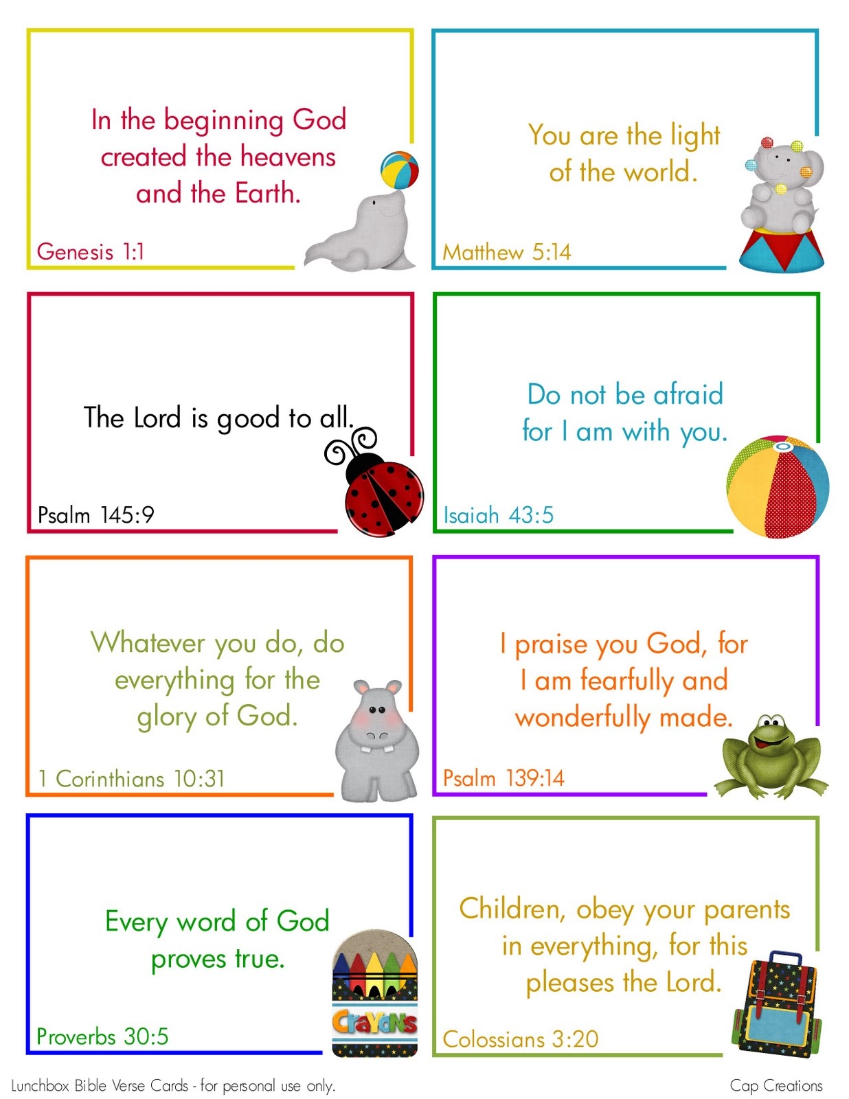 Free Printable Bible Verses to Cut Out