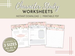 Character Bible Study Guide Bible Character Worksheets Bible Character Printable Bible Study Printable A4 A5 Letter Etsy