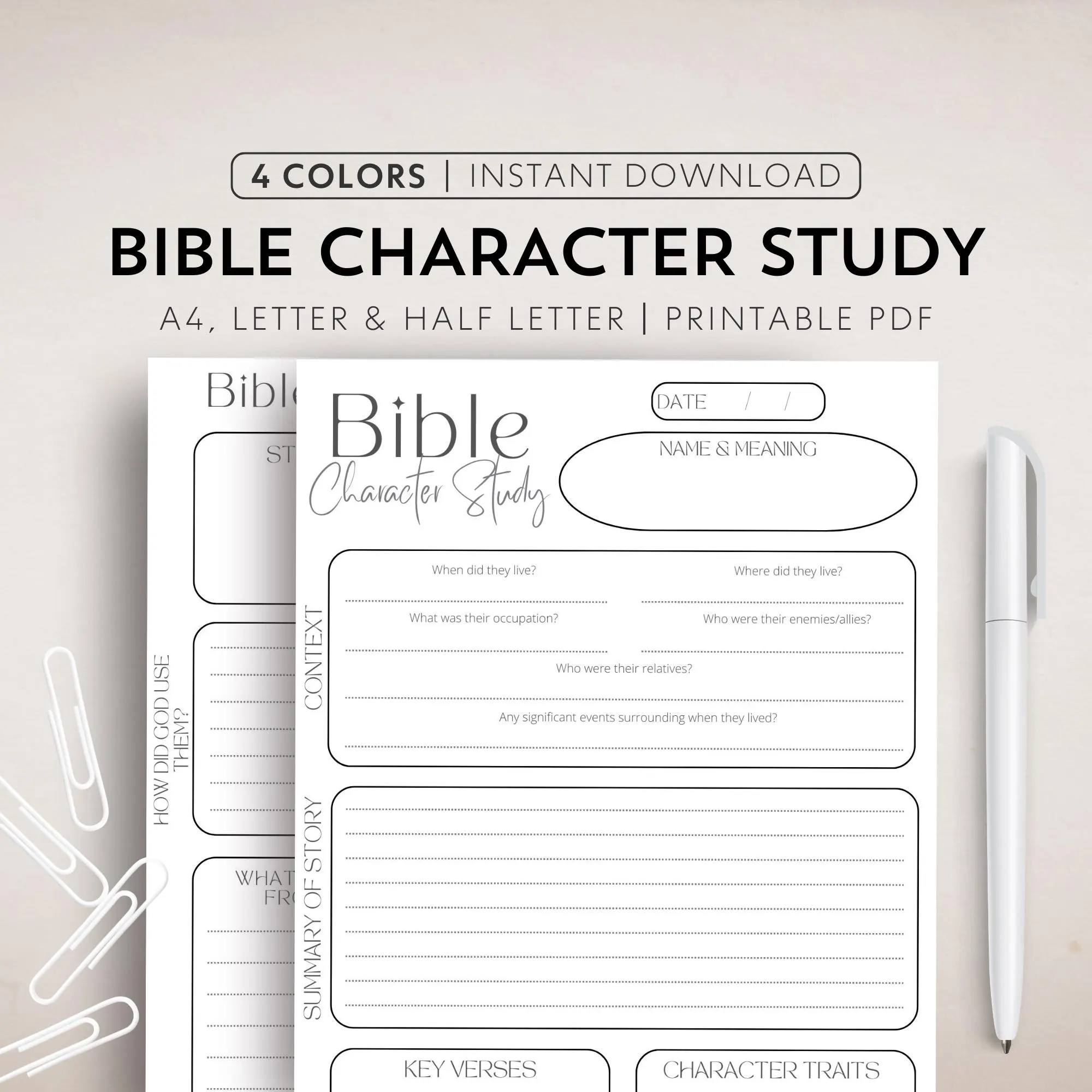 Printable Bible Lessons