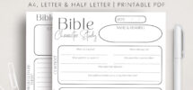 Character Bible Study Template Printable Bible Study Notes