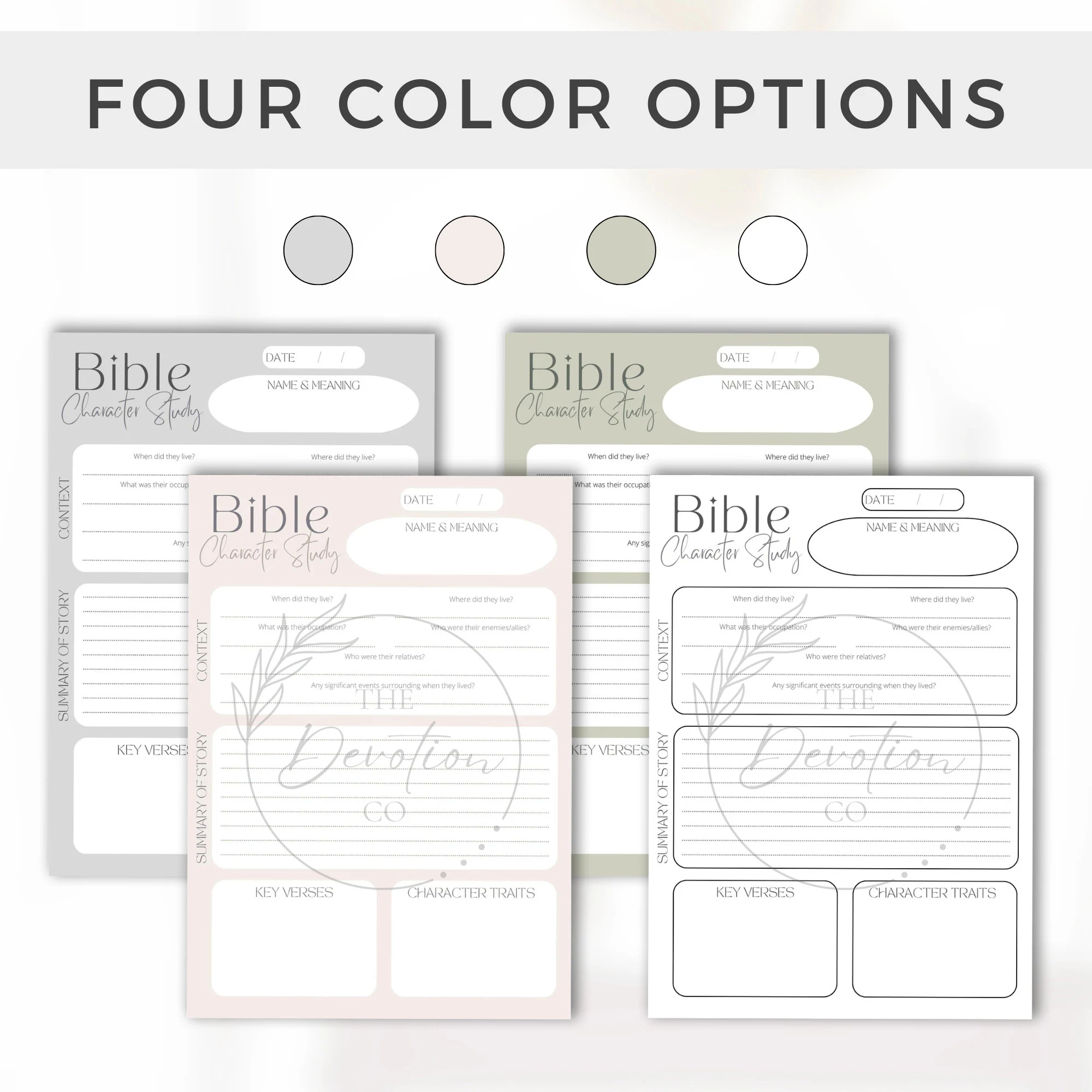 Character Bible Study Template Printable Bible Study Notes Character Study Bible Group Worksheet Bible Digital Study Printable PDF Bible Etsy