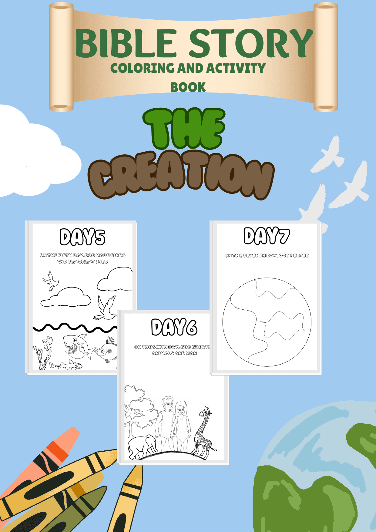 Children Bible Story Colouring Book The Creation By Junnay04jona Raket PH