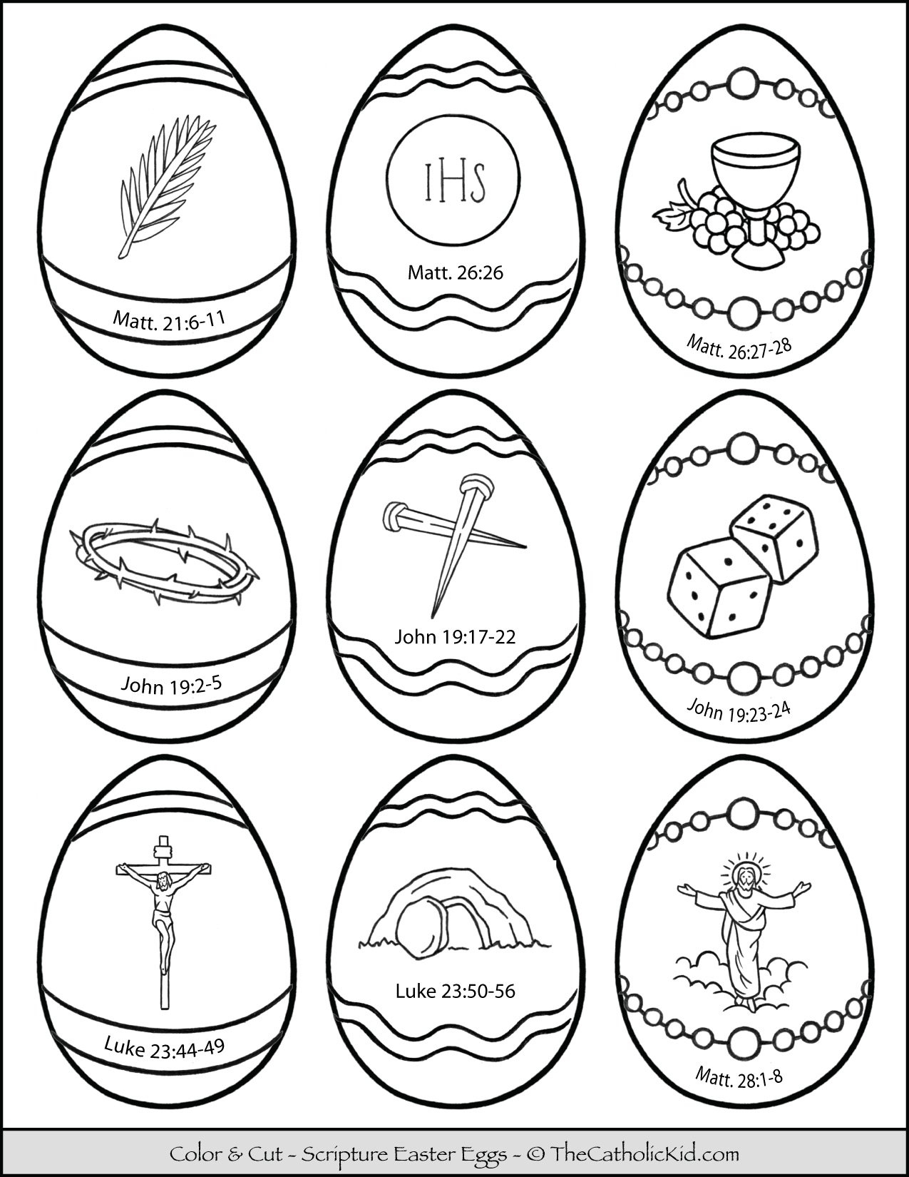 Easy Bible Easter Activities for Kids Printable