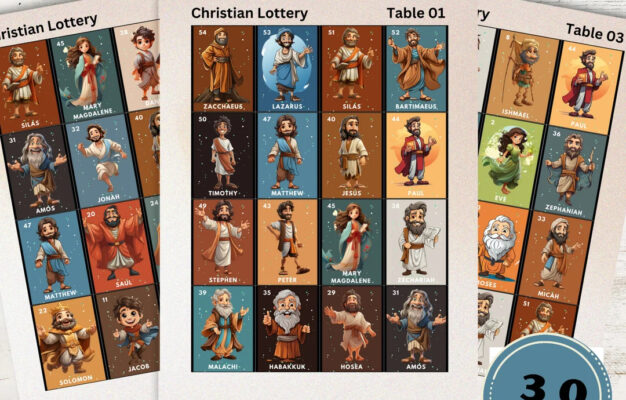 Christian Bible Lottery Game Bingo Bible Bible Edition Game Bible Printable Games Church Games Sunday School Etsy