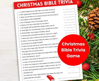 Christian Christmas Bible Trivia Christmas Trivia Game For Adults And Kids Sunday School Games Church Christmas Party Games Etsy