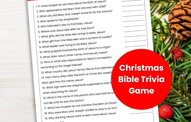Christian Christmas Bible Trivia Christmas Trivia Game For Adults And Kids Sunday School Games Church Christmas Party Games Etsy