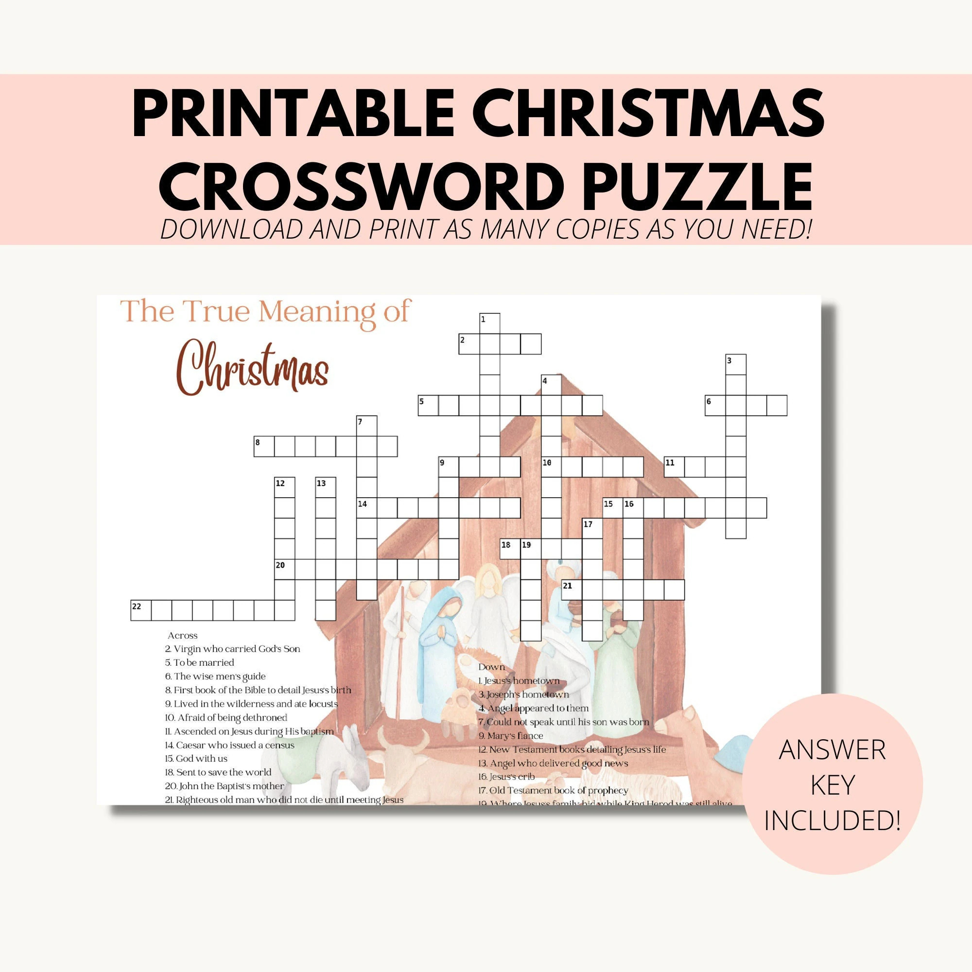 Christian Christmas Puzzle Etsy