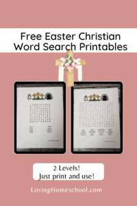 Christian Easter Word Search LovingHomeschool