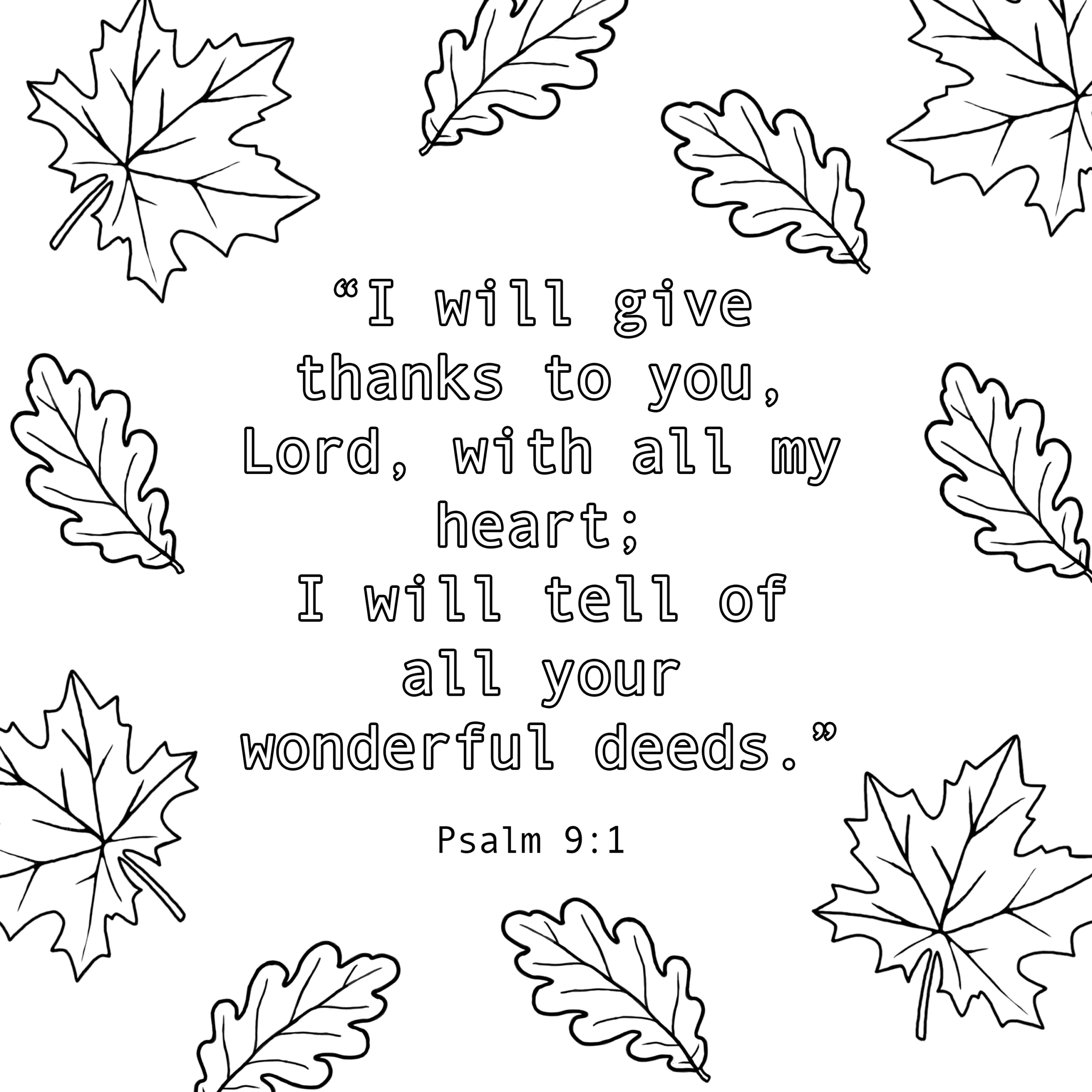Printable Fall Bible Coloring Pages