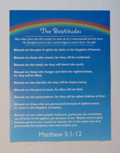 Christian Poster THE BEATITUDES 8 5 x11 Bible Scripture Verse Matthew 5 1 12 EBay