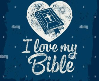 Christian Print I Love My Bible Stock Vector Image Art Alamy