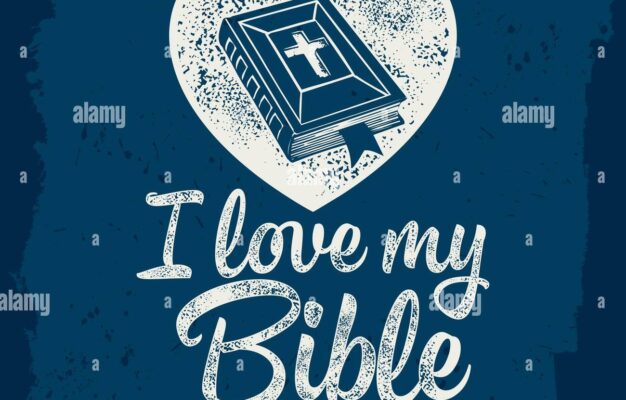 Christian Print I Love My Bible Stock Vector Image Art Alamy