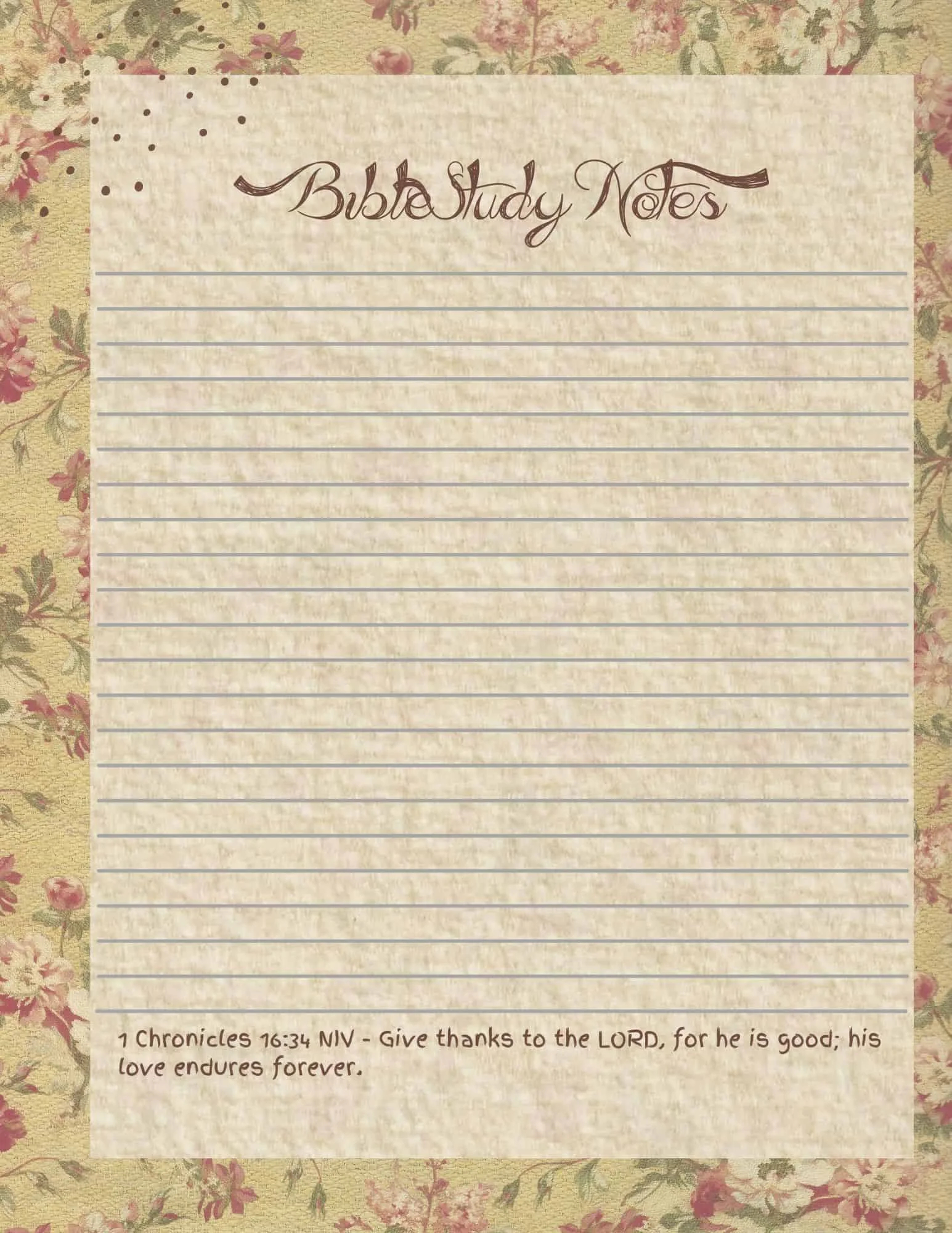 Christian Stationery With NIV Favorite Bible Verses 