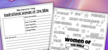 Christian Women Of The Bible Worksheet Coloring Page digital Download Etsy