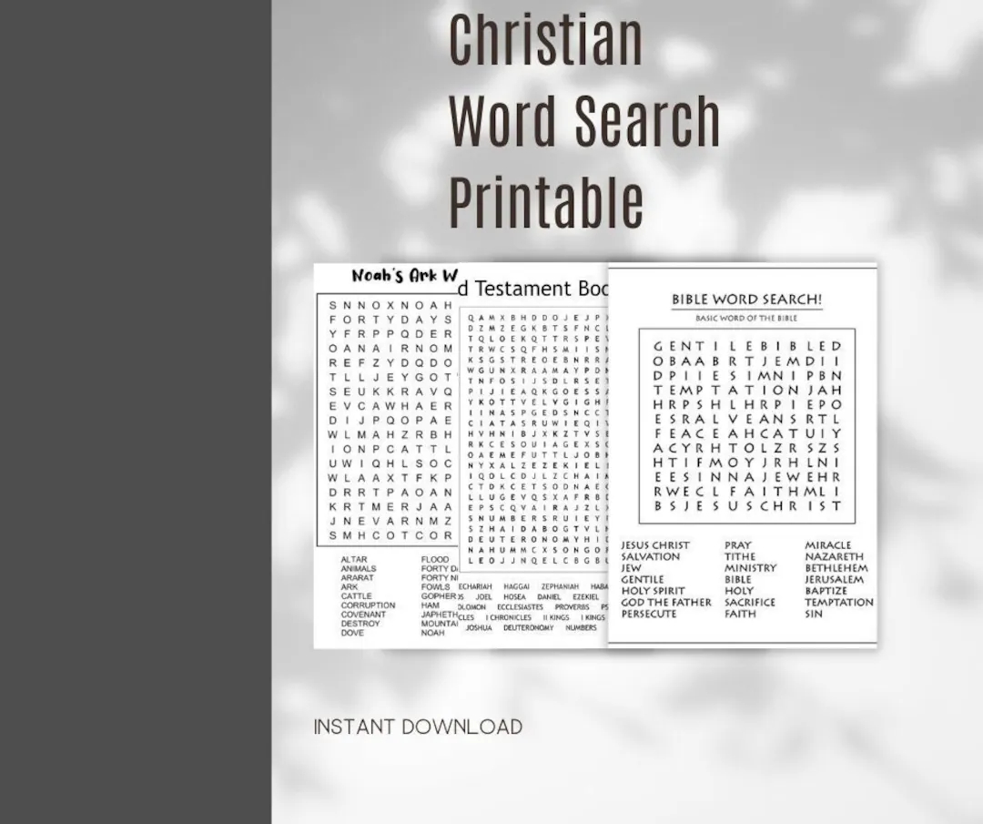 Free Easy Bible Word Search Printable