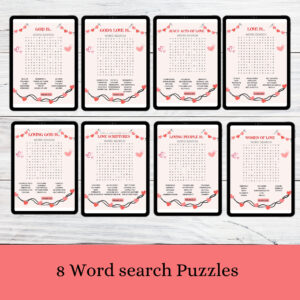 Christian Word Search Puzzle Book Biblical Love Ecofriendly Digital Adult Game Interactive Sunday School Activity A4 Biblical Printable Etsy