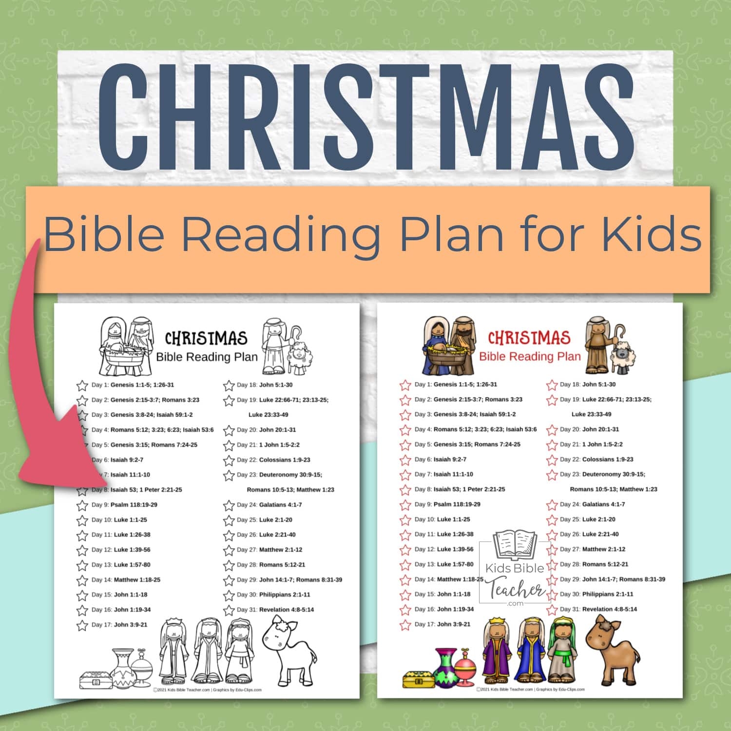 Christmas Bible Reading Plan Kids Bible Teacher