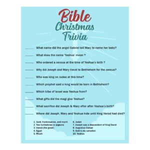 Christmas Bible Trivia 16 Free PDF Printables Printablee