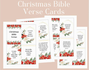 Christmas Bible Verse Cards Christmas Lyrics Christmas Scripture Cards Christmas Bible Verse Printable Christmas Place Cards Etsy