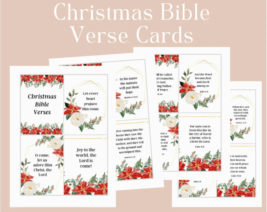 Free Printable Bible Verses for Christmas Cards