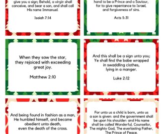 Christmas Bible Verses 15 Free PDF Printables Printablee