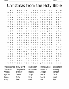 Christmas From The Holy Bible Word Search WordMint