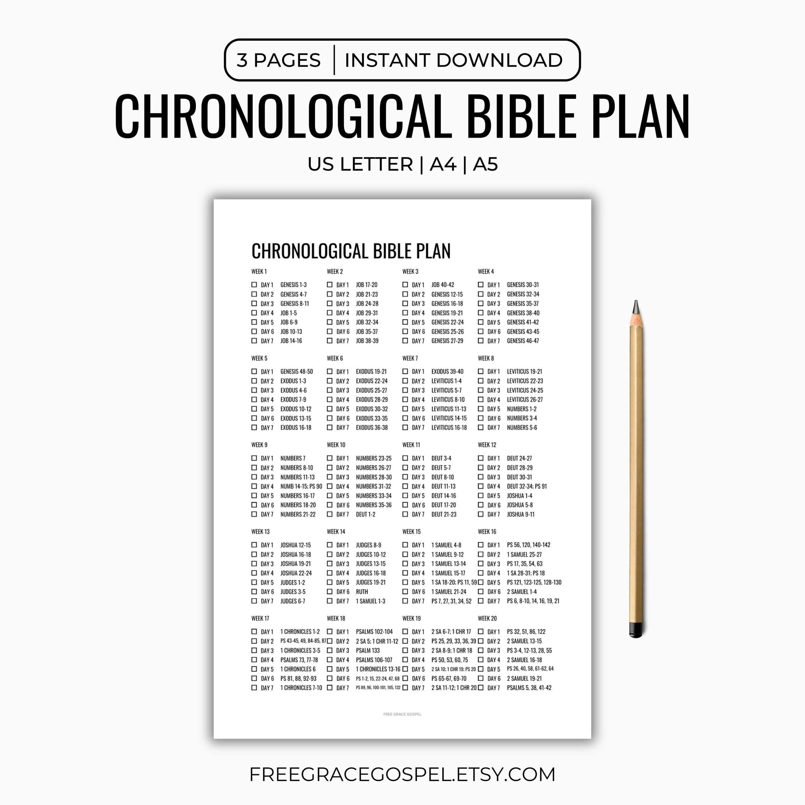 Chronological Bible Plan 2025 Bible Reading Plan Printable 1 Year Bible Plan Read The Bible In A Year Bible Tracker A4 A5 Letter Etsy Australia