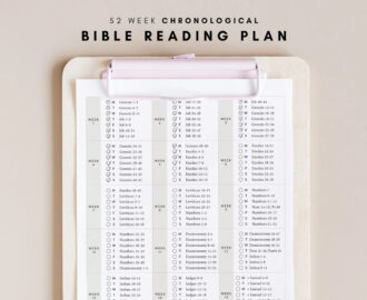 Chronological Bible Reading Plan 52 Week Bible Reading Plan 365 Days Bible Reading Weekly Bible Plan Digital Printable Etsy