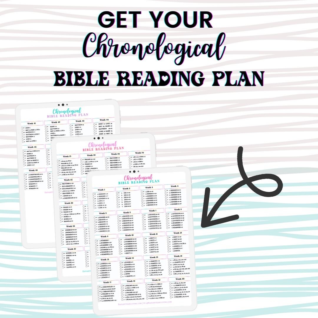 Chronological Bible Reading Plan Checklist Printable Full Year Bible Plan Etsy