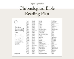 Chronological Bible Reading Plan one Year Scripture Tracker Christian Planner A4 Letter Size Printable Etsy