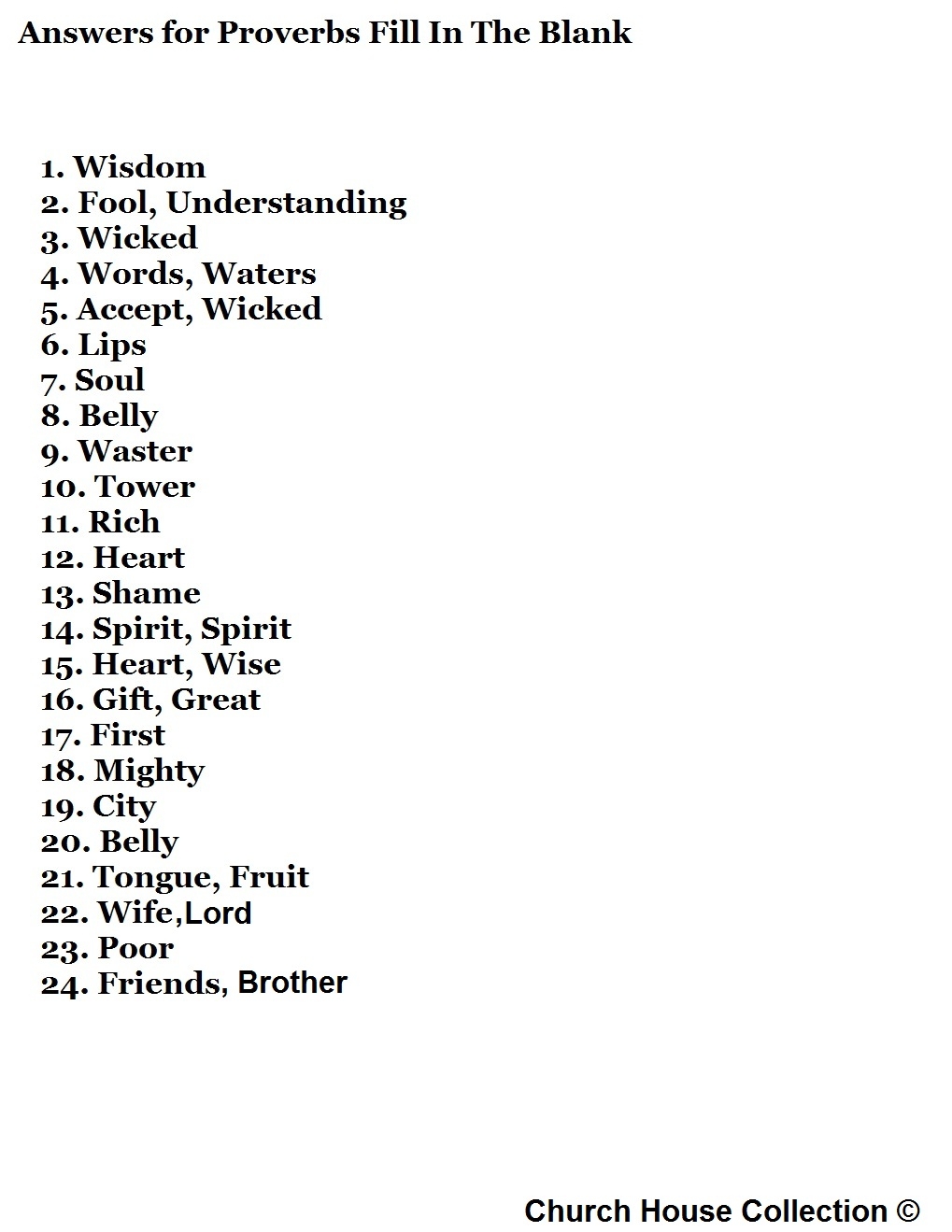 Church House Collection Blog Bible Fill In The Blank For Proverbs 18 1 24