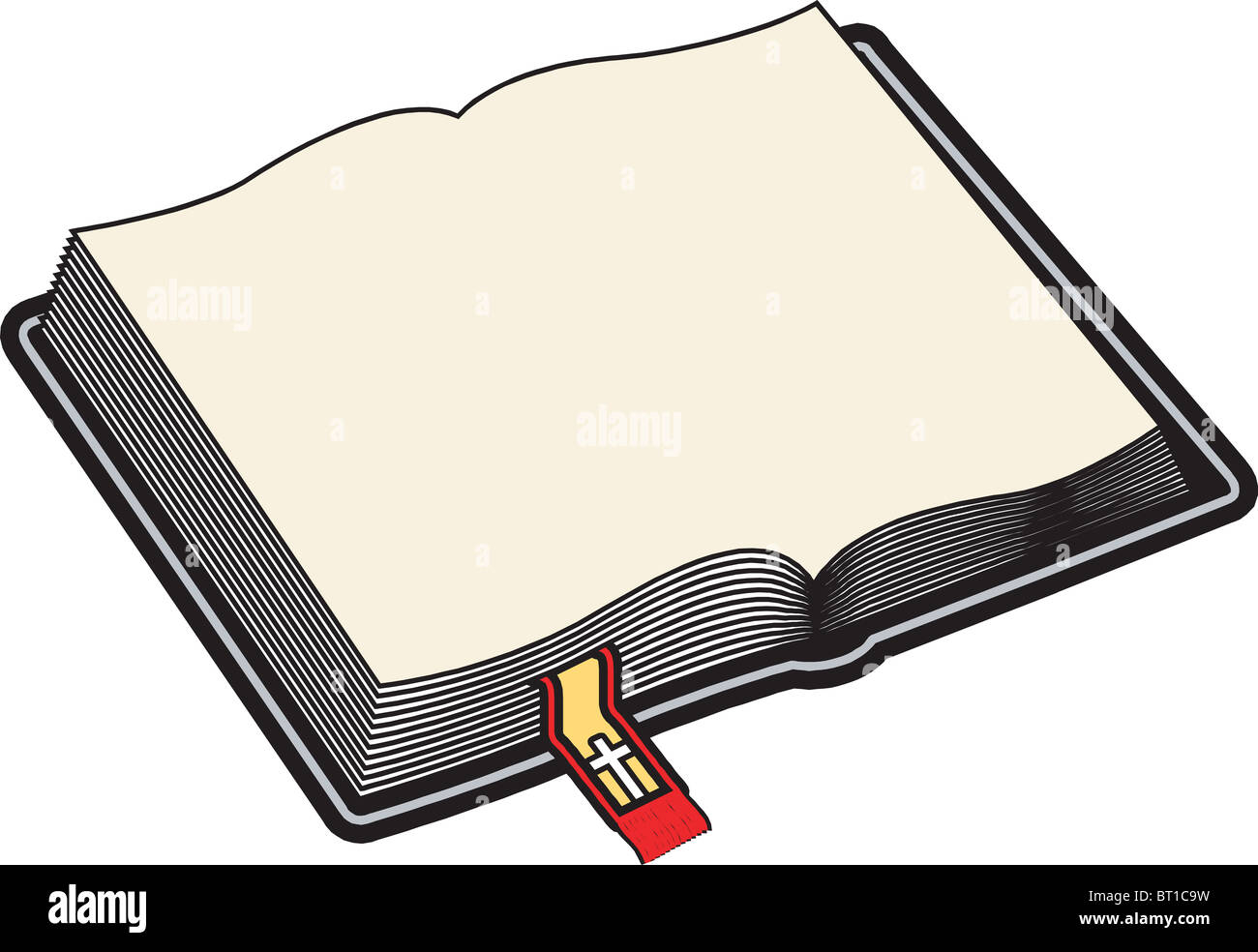 Church Icons Vector Illustration Of Blank Open Bible Stock Photo Alamy